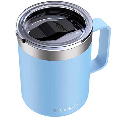 Umite Chef Stainless Steel Insulated Coffee Mug Tumbler with Handle, 12 oz Double