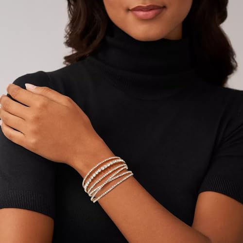 Suyi Rhinestone Bracelet Multilayer Gold Cuff Bracelet for Women Crystal Braidal Bracelets2