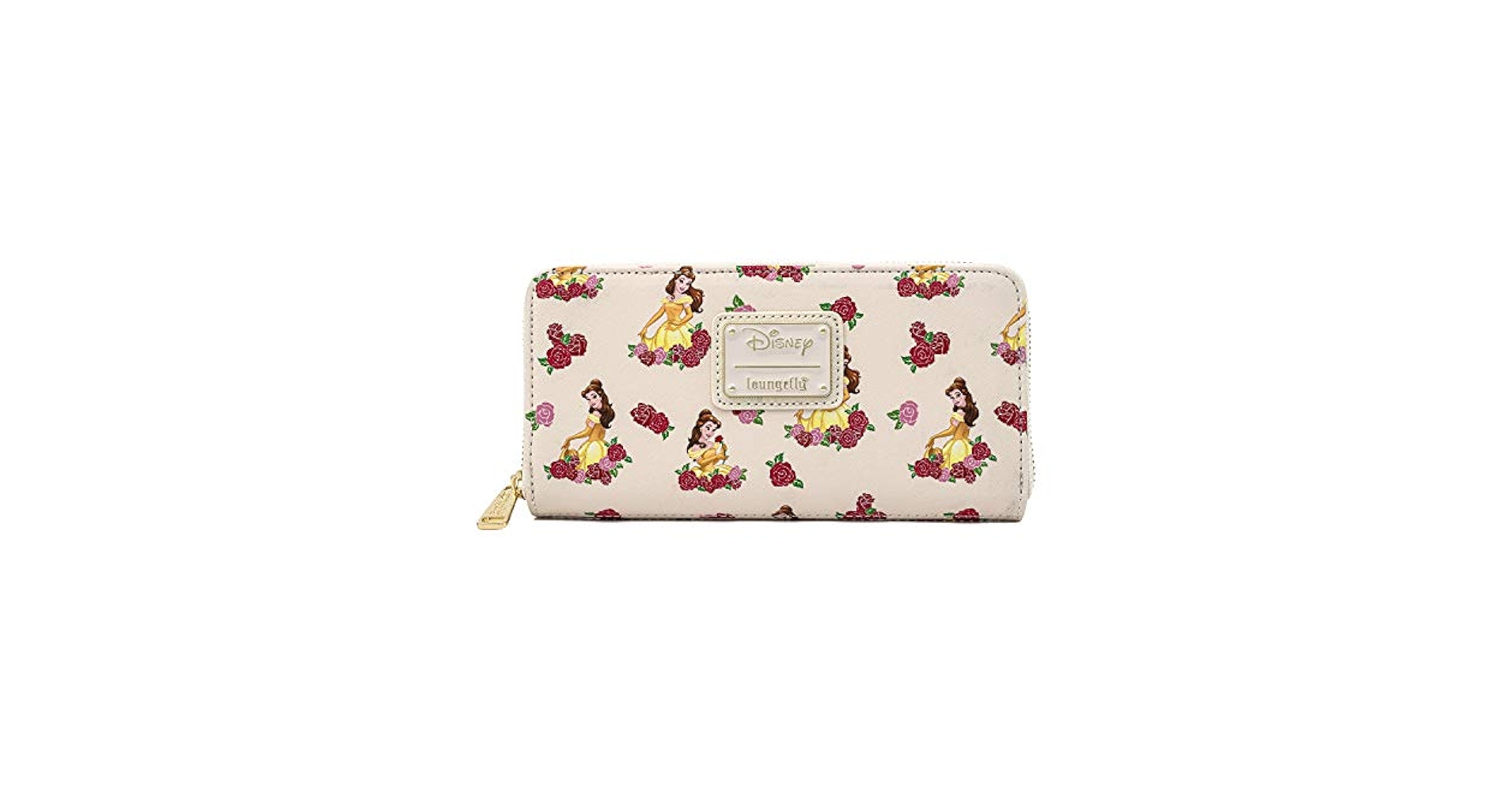 【Loungefly】US Disney 美女と野獣 リストレットウォレット Amazon.com: Loungefly Beauty and the Beast Belle AOP Rose