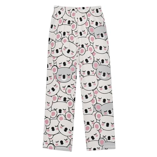 Koala Family Boys Long Pants Soft Trousers Elastic Waist Kids Lounge Bottoms with Pockets S-XL