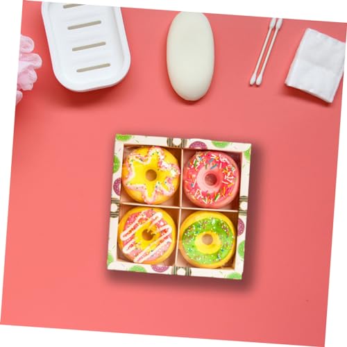 PLAFOPE 4 Pcs Sais De Banho De Rosquinha Sal Marinho Orgânico Hidratante De Bolha Efervescente De Ba