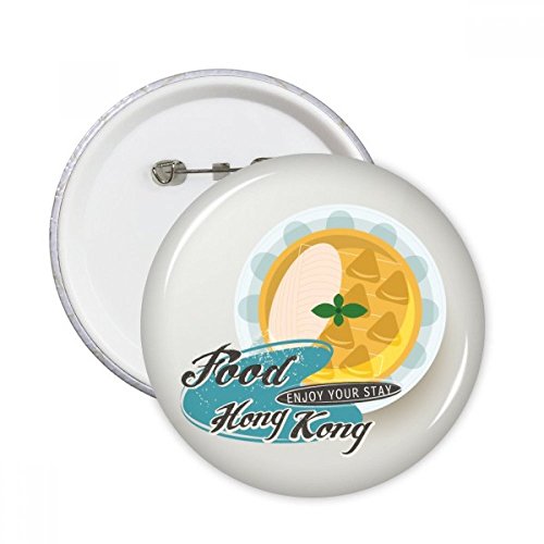 Badge nouilles Udon Hong Kong pins vêtement rond pour masquer un trou ou décorer une veste L