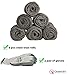 Queen|Bird Steel Wool - 6 Rolls (3ft/Each) - Fill Fabric DIY Kit, Gap/Hole Blocker - Steel Wool Pad - Cleaning, Polishing, Buffing, Refinishing, with A Pair of Gloves
