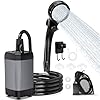 ShinePick Douche Camping, Douche Portable 3000mAh Rechargeable Avec écran LED Intelligent 3 Modes de Douche IPX7 Etanche Convient pour le Camping, l'extérieur, La Voiture, Les Animaux Domestiques