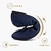 Greatonu Damen Geschlossene Ballerinas Flach Freizeit Tanzschuhe, Blau, 37 EU