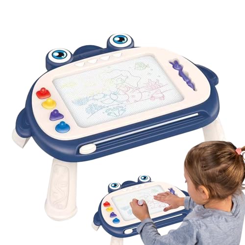 Hogvinnatil Pizarra magnética Doodle, mesa de dibujo magnética - Tablero de dibujo magnético de graffiti de 4 colores,Bloque de caligrafía con garabatos preescolares para niñas y