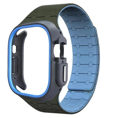 Bracelet silicone iWatch Series 9 boîtier de protection Apple Watch Ultra 2 49mm