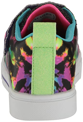 Skechers Kids Twinkle Toes Twinkle Sparks -Stormy Bright Sneaker, Black/Multi, 3 Little Kid3