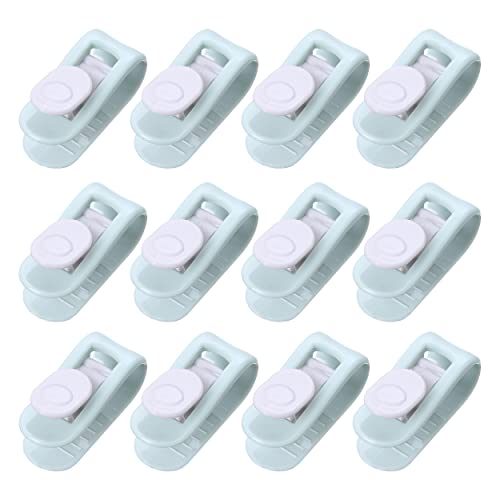Duvet Clips - 12PCS No Pins Duvet Cover Clips, Bed Sheet Grippers to Keep Duvet in Place, High Elasticity Non-Slip Comforter Duvet Cover Fasteners - Green