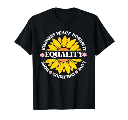 Kindness Peace Equality Love Hope Diversity Rights Retro T-Shirt