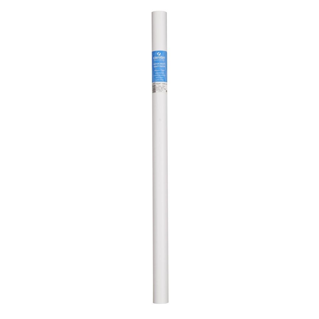 CANSON Papier emballage, kraft, 60 g/​m2, 680mm x 3m rouleau Blanc