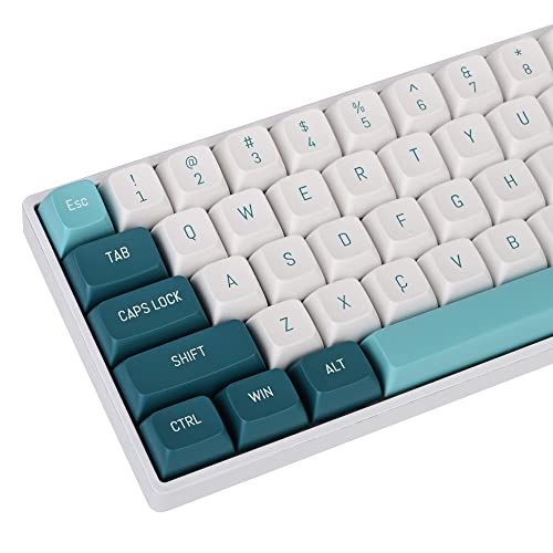 Image of GTSP 163 Keys CSA Profile PBT Keycaps Set with 7U Spacebar, Double Shot Custom Green Keycap for ANSI Layout 60% 65% 100% MX Switches Mechanical Keyboard (Forest)