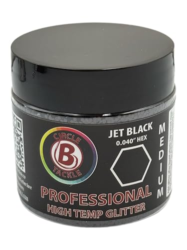 Jet Black Hex Glitter for Soft Plastic Baits