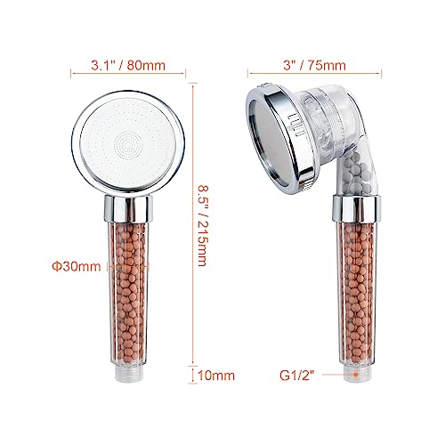 Ibergrif M22025 3-Mode Shower Head with Hard Water Filter - Image 2