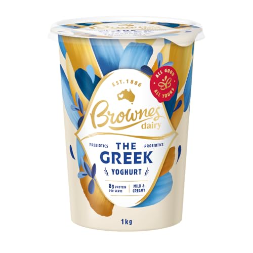 Brownes Dairy The Greek Unsweetened Natural Yoghurt 1kg - Chilled
