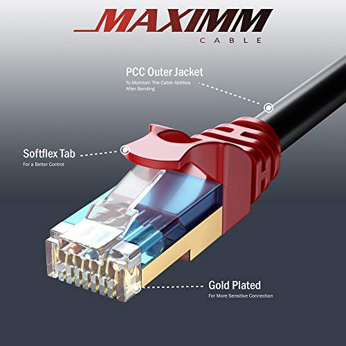 Cable Ethernet Cat 7 Maximm 150 pies para interior y exterior miniatura 2