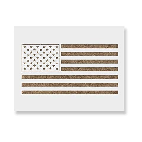 American Flag Stencil - 4th of July Stencils, Small Flag Stencil, Patriotic Stencils, Us Flag Stencils, America Stencil Cover
