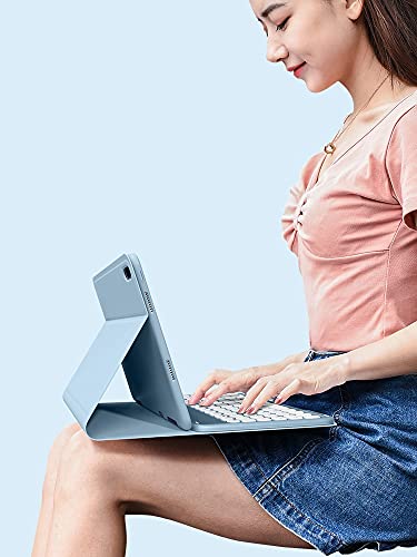 Teclado caso para iPad Air4 con cubierta protectora de 11.9 pulgadas celeste 5