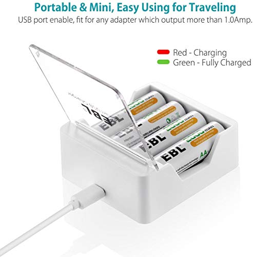 image for EBL Quick & Convenient Smart AA AAA Battery Charger for Ni-MH Ni-CD Re
