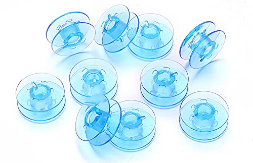 YEQIN 10 Plastic Bobbins for Pfaff Home Sewing Machines #9033p (Blue)