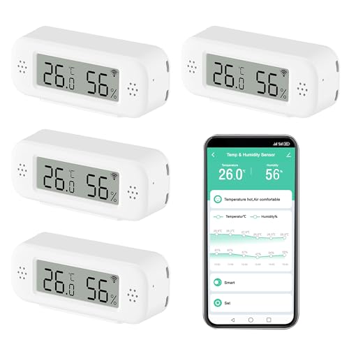WiFi Thermometer Hygrometer Indoor: Smart Temperature Sensor, Digital Temperature Humidity