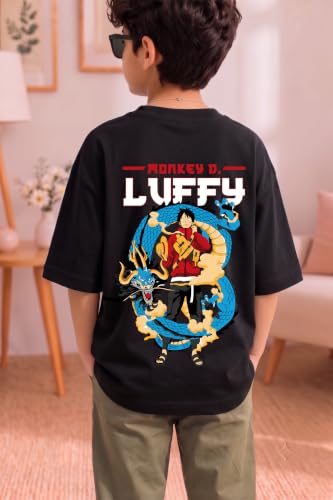 ARTWEN Boys Anime Graphic T-Shirt Black - Image 4