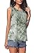 iGENJUN Women's Summer Sleeveless Pleated Back Closure Casual Tank Tops