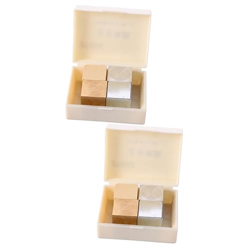 Mobestech Cubos de densidad de metal, 8 unidades, experimento de física, bloque de educación, física, elementos, cubos de pureza de metal, cubos de