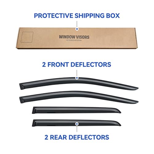 Image of Window Visors Rain Guards Shield for 2009-2020 Dodge Journey, Window Vent Wind Deflectors Visors Shades for 09-20 Dodge Journey