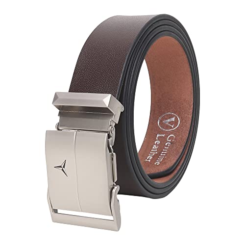 Image of Men's Formal Genuine Leather Auto-lock Adjustable Belt (JAFA-42-BL)