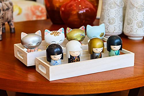 Strova Decorative Wood Serving Trays With Handles (Set Of 2) Rustic Farmhouse Home Décor – Multipurpose Nesting Wooden Crates For Décor Display And Storage – Rectangular Wood Servers Measure 15 Inches #TOP2