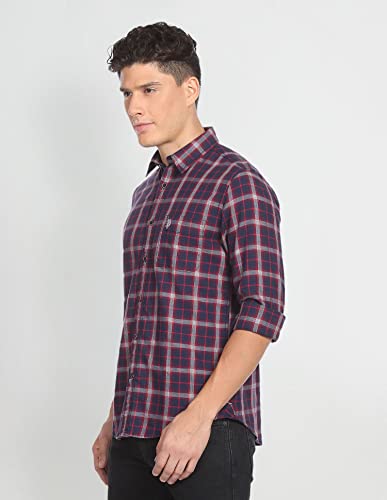 Image of U.S. Polo ASSN. Men's Cotton Regular Fit Tartan Check Twill Casual Shirt