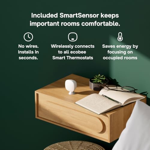 Image of ecobee Smart Thermostat Premium - WiFi, Siri & Alexa Built-In, Smart Sensor
