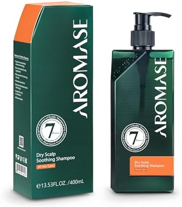 Aromase Dry Scalp Soothing Shampoo - Hydrates, Relieves Dryness and Itchiness - Amino Acid-Based Formula - No Parabens, SLS, or Silicone - 14 oz