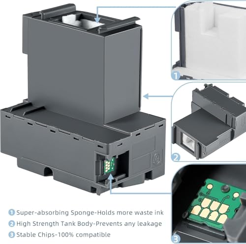 Image of T04D1 Maintenance Box Compatible for Epson, L6160, L6170, L6190, M1140, M1170, M1180, M2140, M2170, M3140, M3170, M3180, ET-15000 ET-4760 ET-3700 ET-3750 ET-3760 ET-3850 ET-4850 Printers