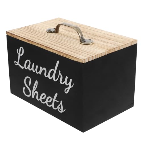 Zerodeko 1stück Holz Aufbewahrungsbox Für Trocknertücher Mit Deckel Praktische Und Stilvolle Lösung Zur Aufbewahrung Von Wäschezubehör Im Waschraum Multifunktional Für Wäsche Und