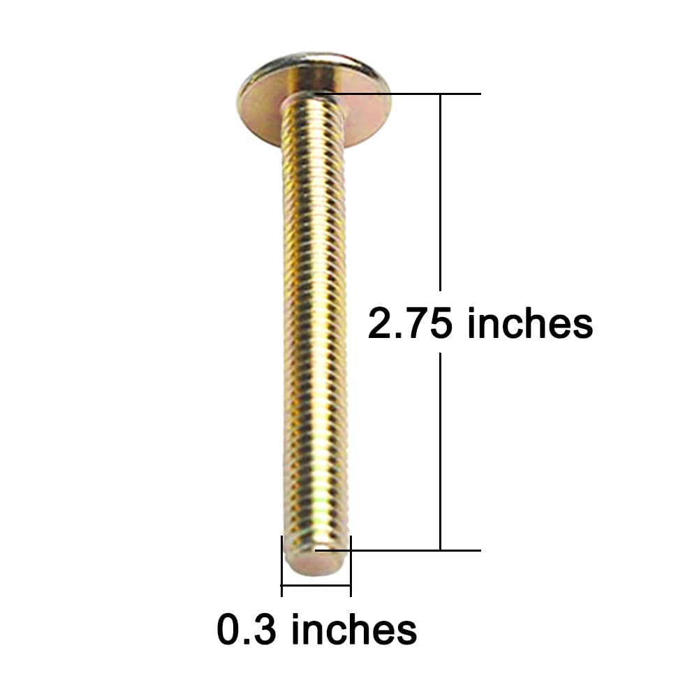 Joywayus Toilet Seat Screws, Universal Toilet Seat Hinge Bolts and Nuts, Heavy Duty Toilet Seat Fastener with Plastic Nuts and Metal Washers, Toilet Hardware Replacement (Pack of 4)