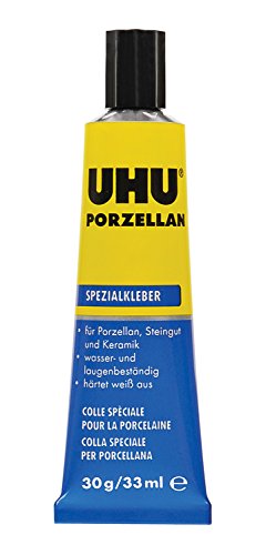UHU 110932 Spezialkleber, Porzellan, Tube mit 30 g, Weiß