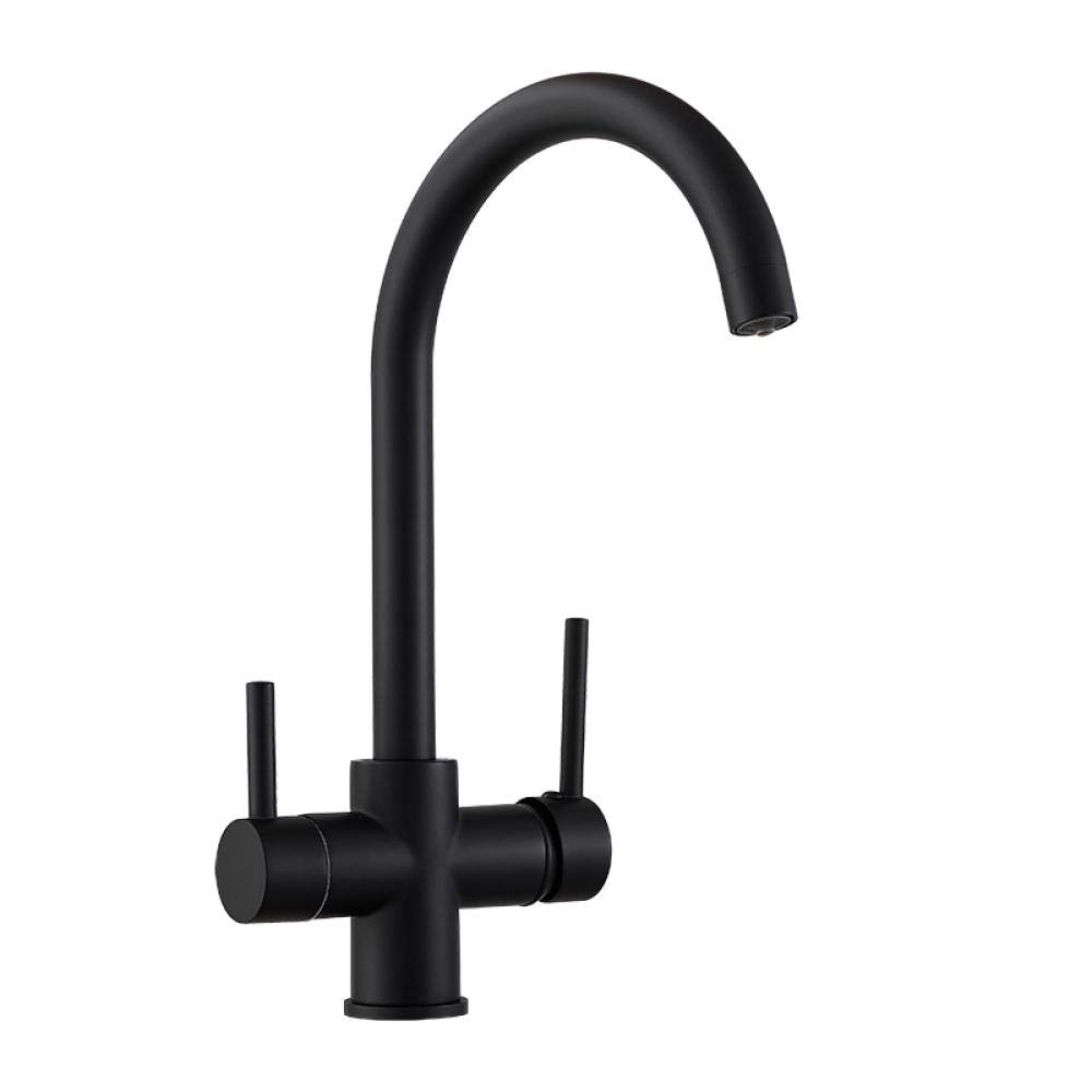 Robinet de lavabo noir anti-encombrement pour libérer l'espace des petits éviers