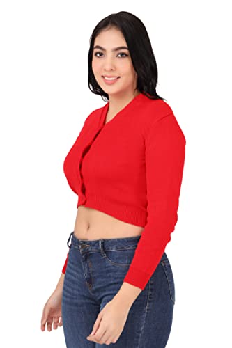 Image of Women Winter Wear V-Neck Full Sleeves Regular Fit Woollen Blouse
