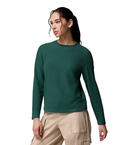 Columbia Women's Brea Falls Grid Crew Long Sleeve3