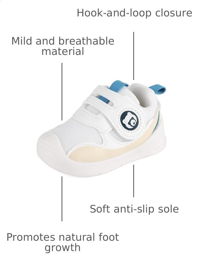 Image of Baby Shoes Boys Girls First Walkers Cute Animals Toddler Sneakers Prewalkers Rubber Sole