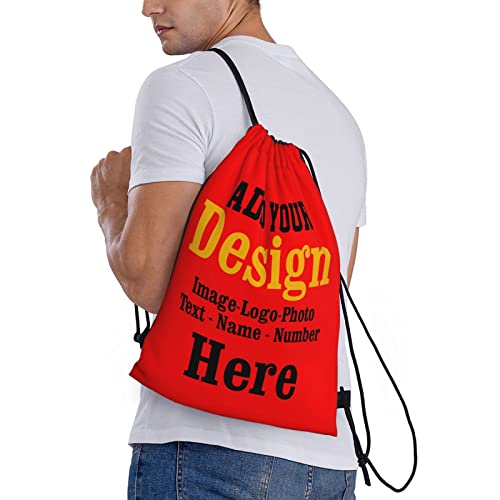 Custom Drawstring Bag Backpack Personalized Logo Image Text Name Men Women Customized Bags For Gym Travel Sports Gifts (Style 1)2