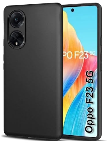 Image of BlazeTech for [ Oppo F23 5G ] Liquid Silicone Back Case Cover Flexible |Inner Lining| with Camera Protection Back Cover for [ Oppo F23 5G ] - Black