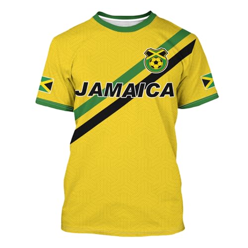 Pyconvia Men's Jamaican Patriotic Football Jersey