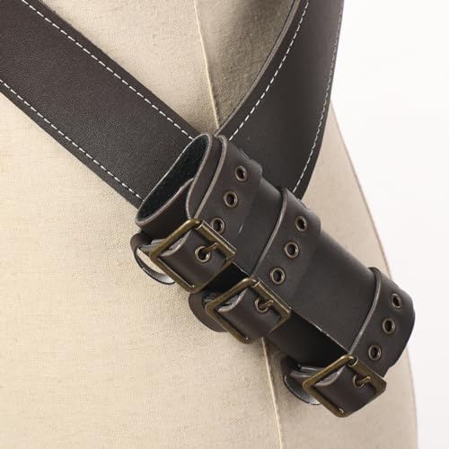 BLESSUME Medieval Knight Belt with Sword Frog Holster Rapier Scabbard Holder 1pc (Brown 1) by BLESSUME - Image 6