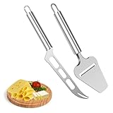 Das käsemesserset enthält : 1 stück Käsemesser und 1 stück Käsehobel für eine intensive Beanspruchung beim Einsatz in der Profiküche oder Zuhause, käseschneider zum schnellen und mühelosen Schneiden von Weich- und Schnittkäse.