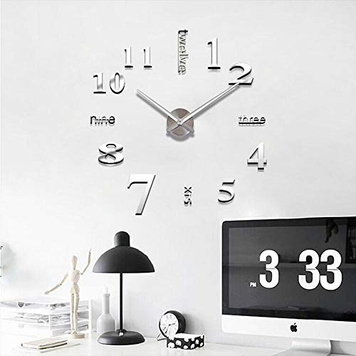 Reloj de pared moderno 3D silencioso sin marco 23 pulgadas miniatura 4