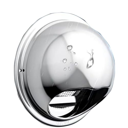 JTPMYFT An der Außenwand installierte Edelstahlhaube, regensichere und atmungsaktive Abdeckung, langlebige Edelstahlhaube(160mm)