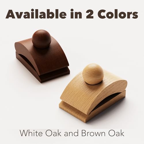Image of Tapestry Hangers, 4 Small Quilt Hangers for Wall Hangings, Blanket Hanger Clamps, Carpet Rug Display, Wooden Wall Clips for Hanging (Brown)